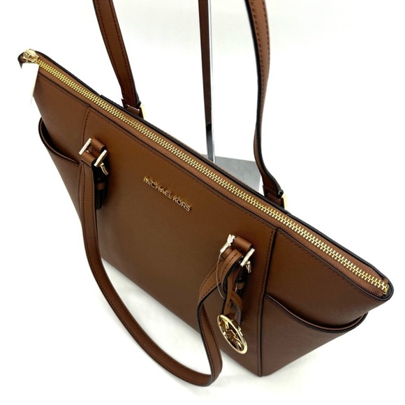 Michael Kors Large Charlotte TZ Tote Bag Luggage - Picture 8 of 11